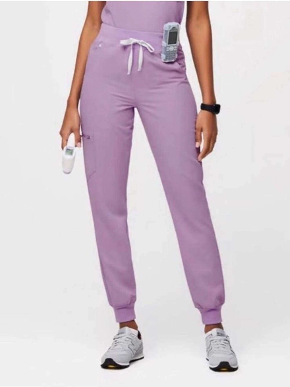 Figs High Waisted Zamora Joggers Lavender Dew Small Petite